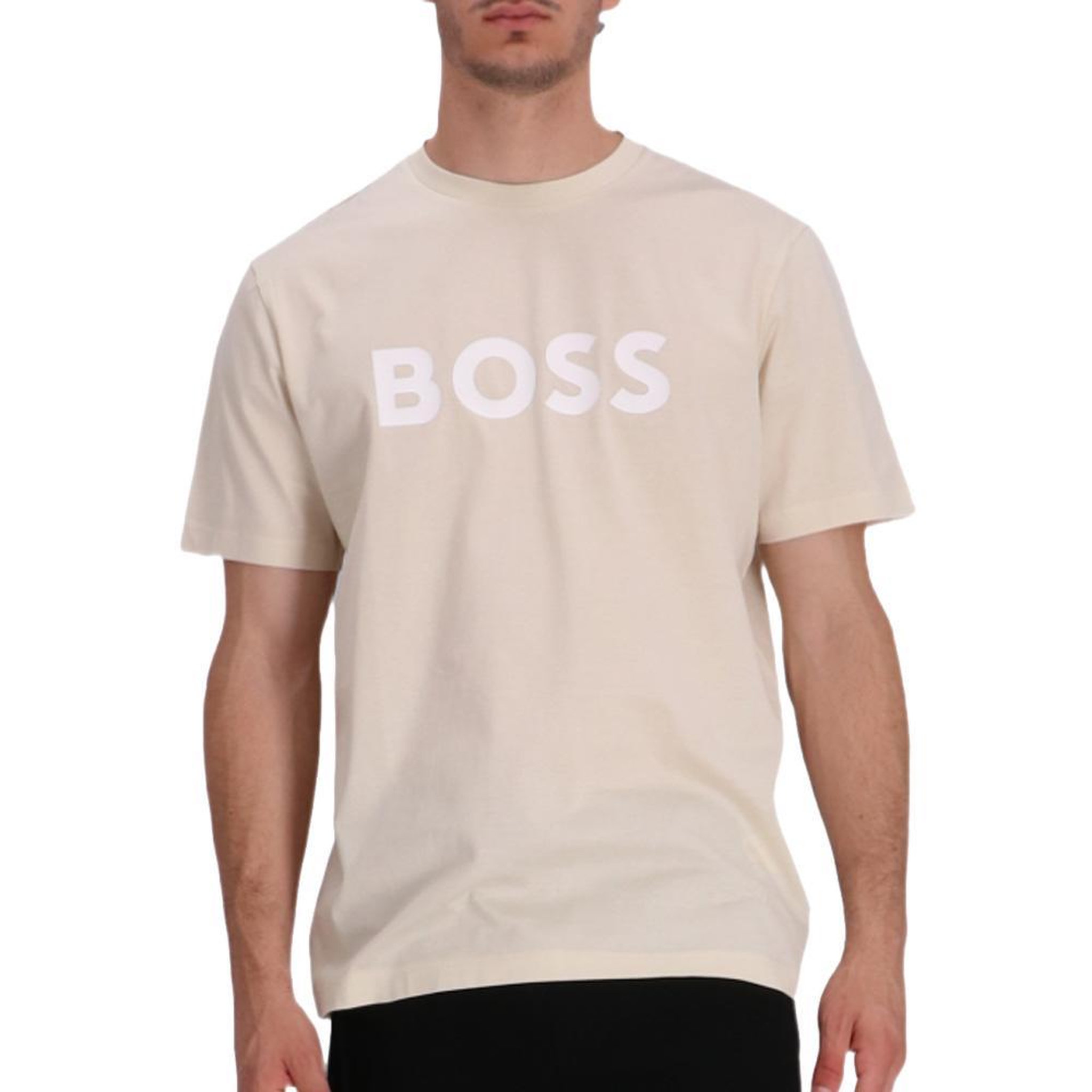 Hugo Boss T-shirt beige homme hugo boss tiburt 354. Coloris disponibles : Beige
