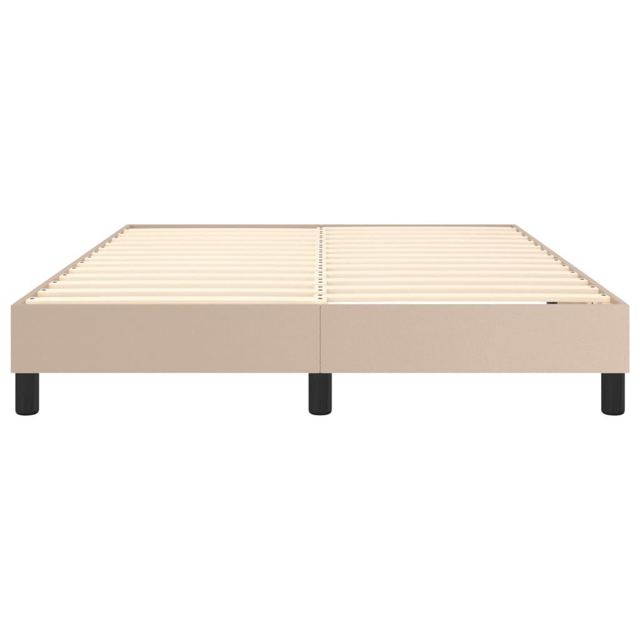 Voir la diapositive 5 : VIDAXL Cadre de lit sans matelas cappuccino 140x190 cm similicuir