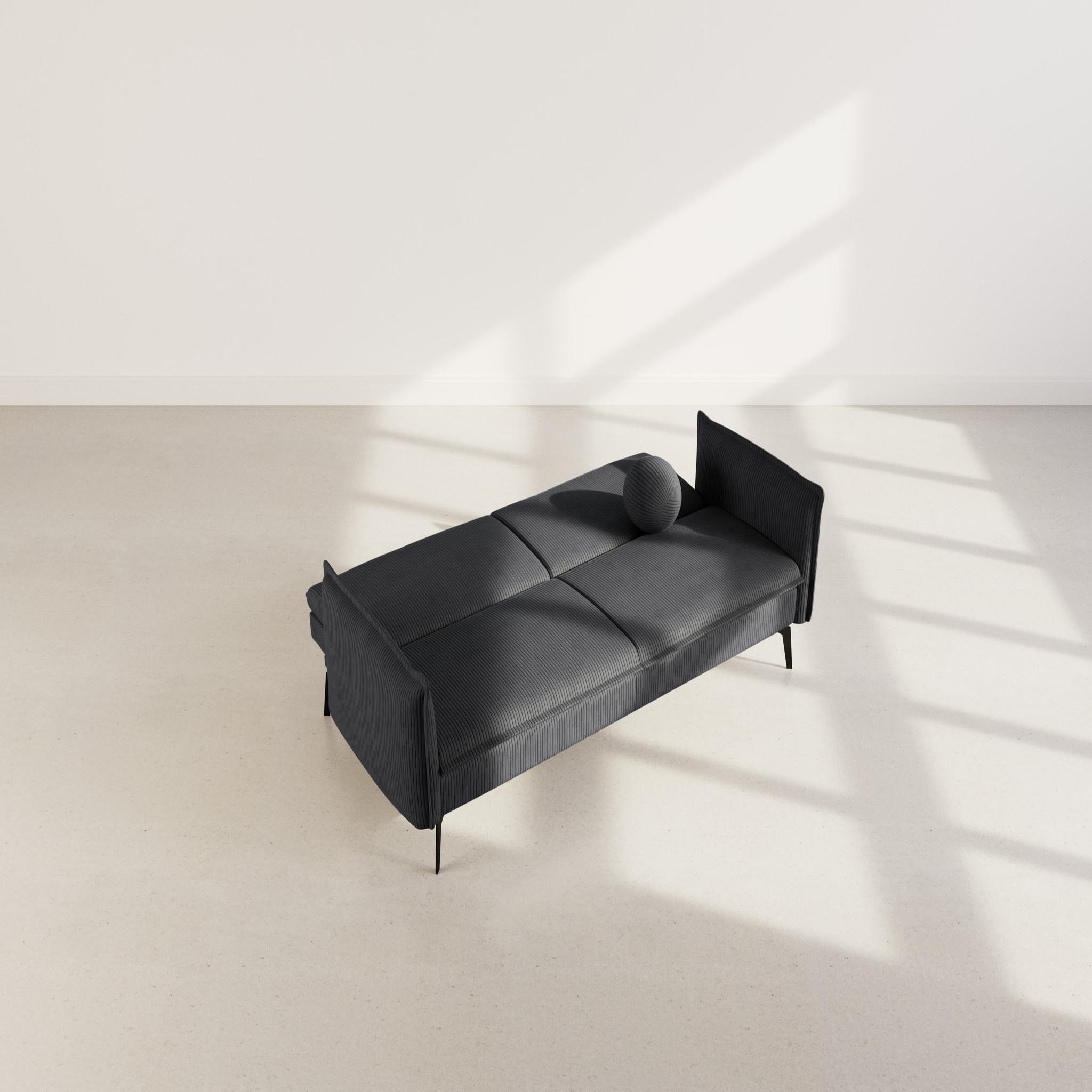 Voir la diapositive 6 : BEST MOBILIER Lexie - canapé convertible clic-clac 2 places en velours côtelé