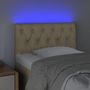 Voir la diapositive 3 : VIDAXL Tete de lit a LED Creme 80x7x78/88 cm Tissu