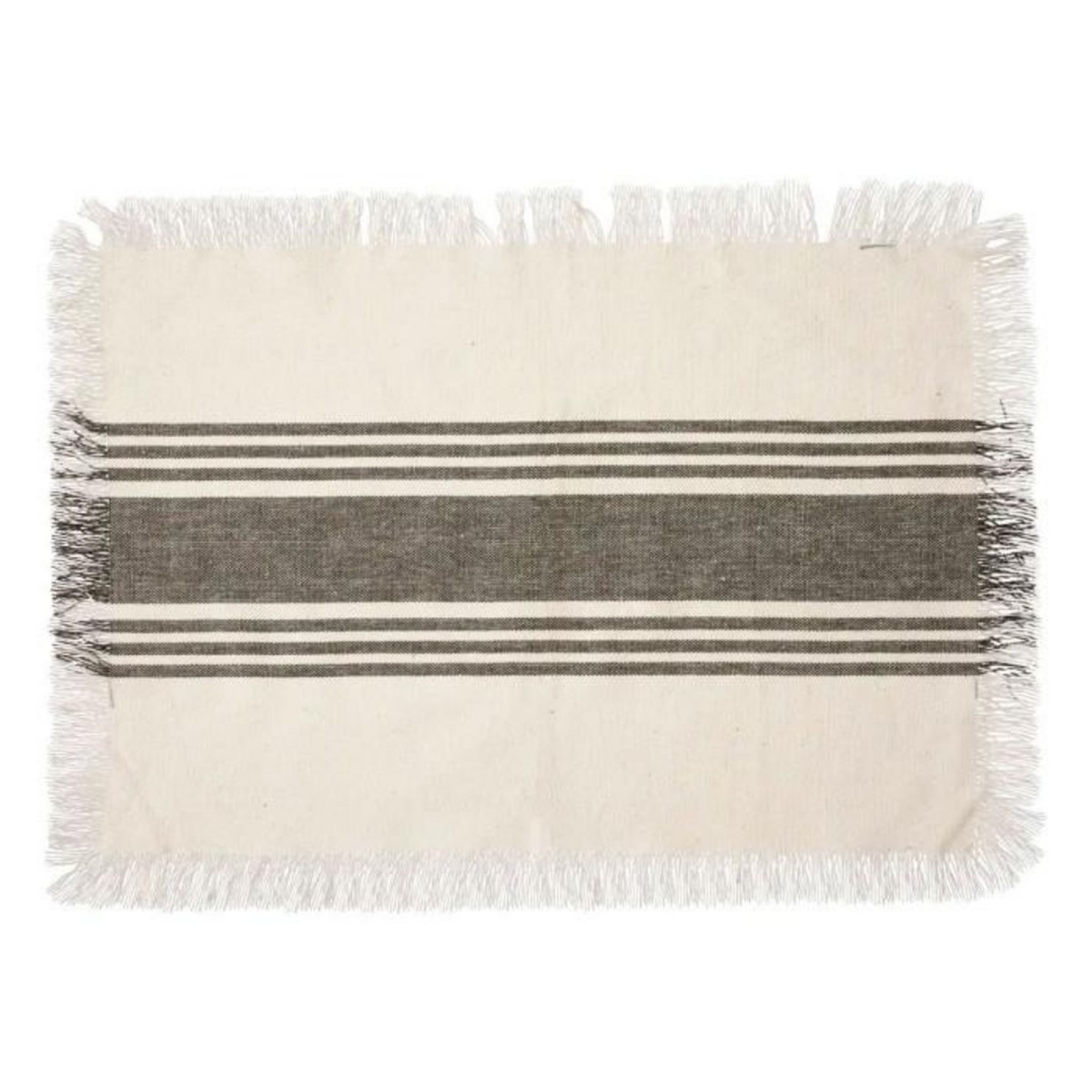 SECRET DE GOURMET Set de Table Rayé Déco  Délice  30x45cm Blanc