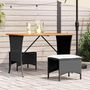 Voir la diapositive 1 : VIDAXL Table de jardin avec dessus en bois d'acacia noir 105x75x72 cm