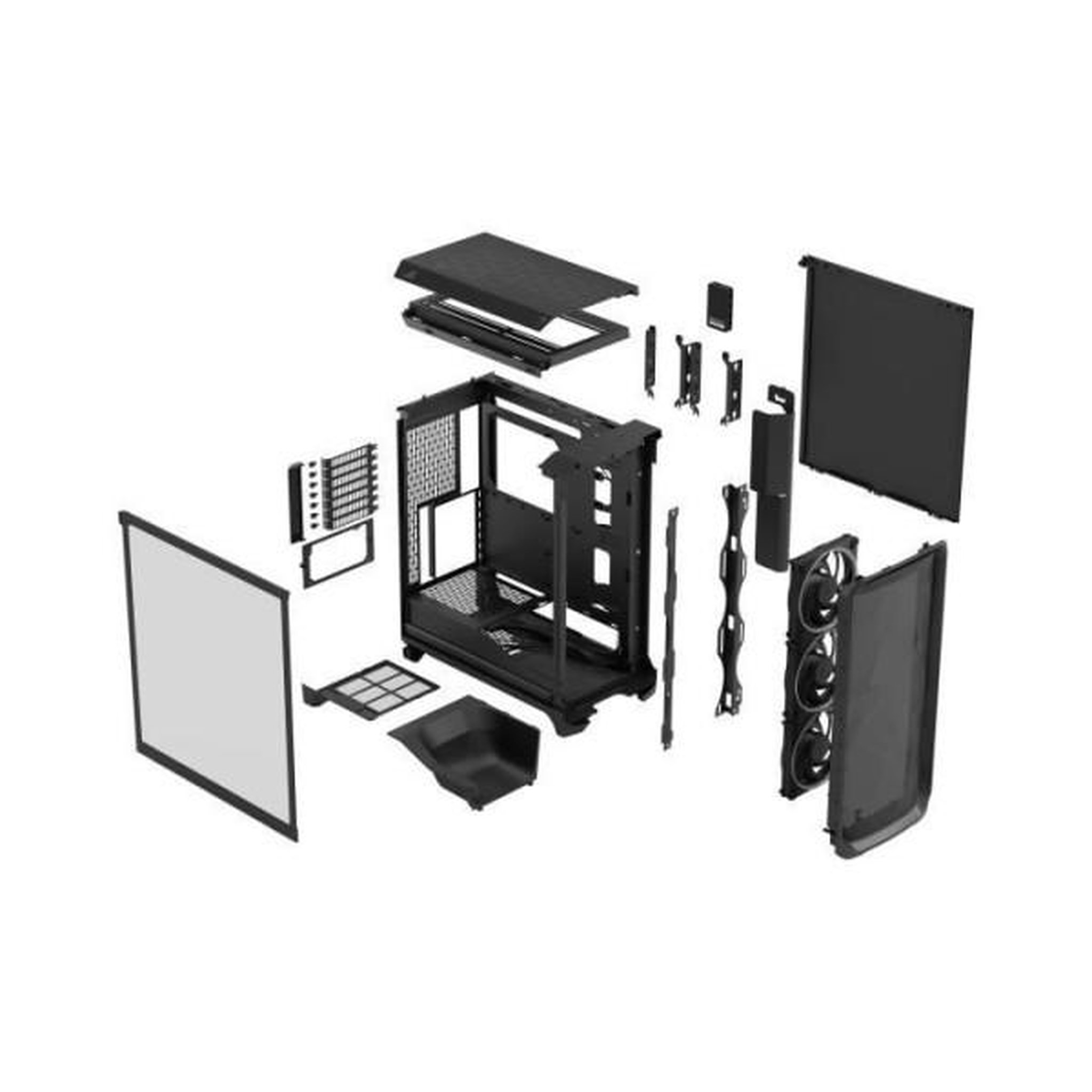 Voir la diapositive 4 : Fractal Design Boîtier PC - FRACTAL DESIGN - Meshify 3 Ambience Pro RGB - E-ATX (277 mm) - 3 ventilateurs - USB Type C de 20 Gbps - Noir