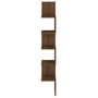 Voir la diapositive 3 : VIDAXL Etagere d'angle murale Chene brun 20x20x127,5cm Bois ingenierie