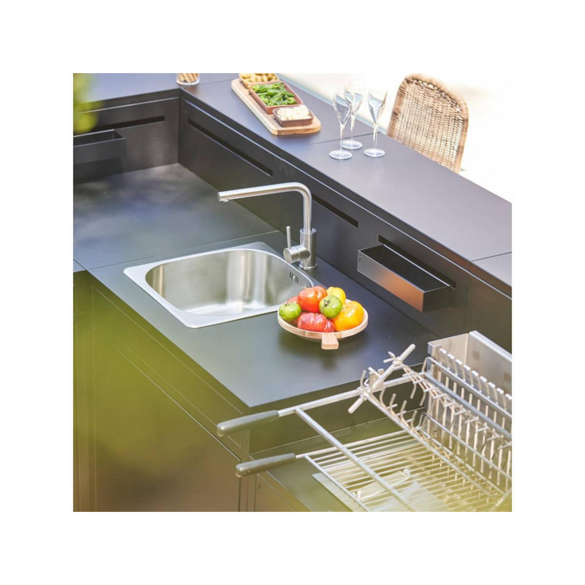 FORGE ADOUR Evier SEAF CBN évier acier fermé Comptoir