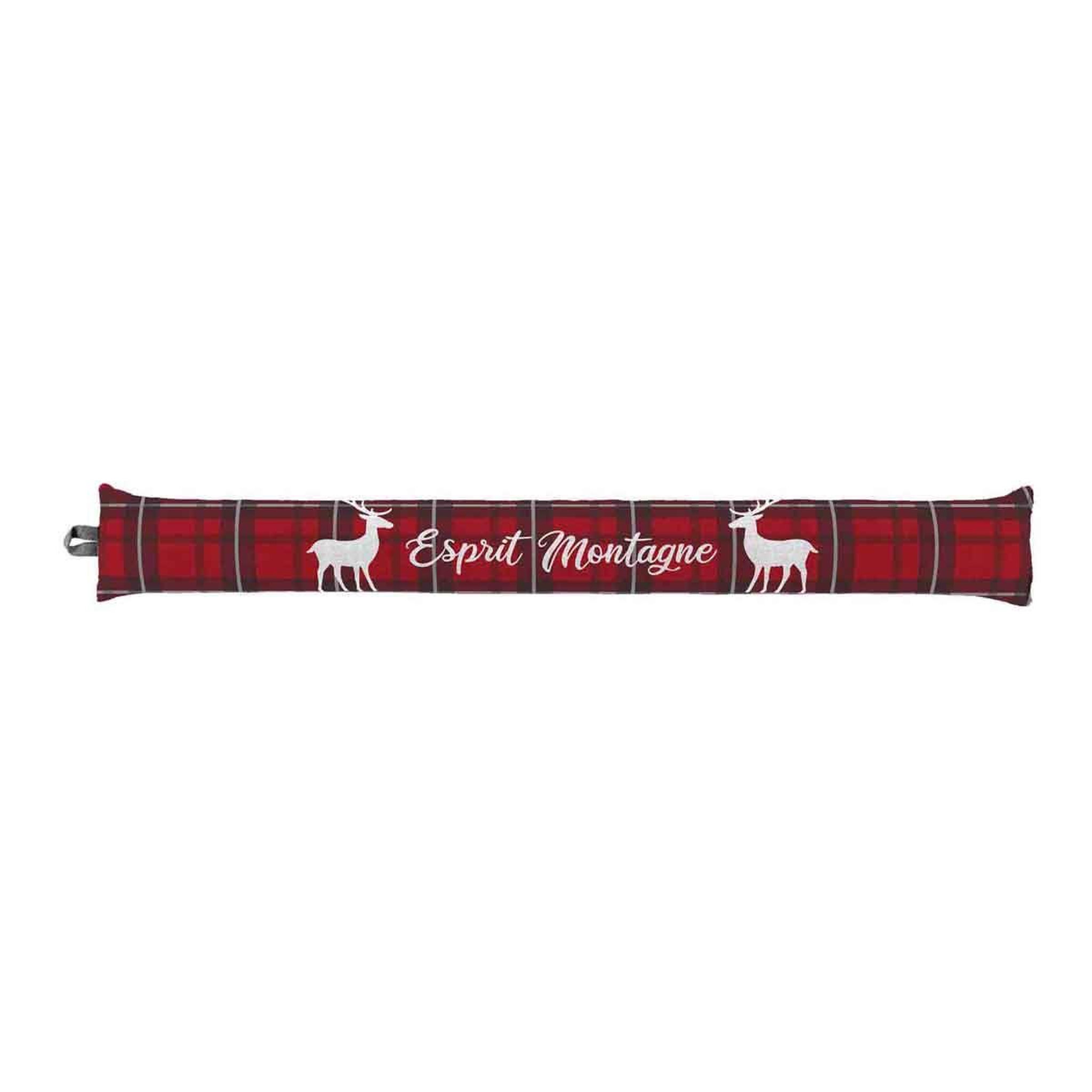 Douceur d'Intérieur Boudin bas de porte  heidi  80cm gris & rouge