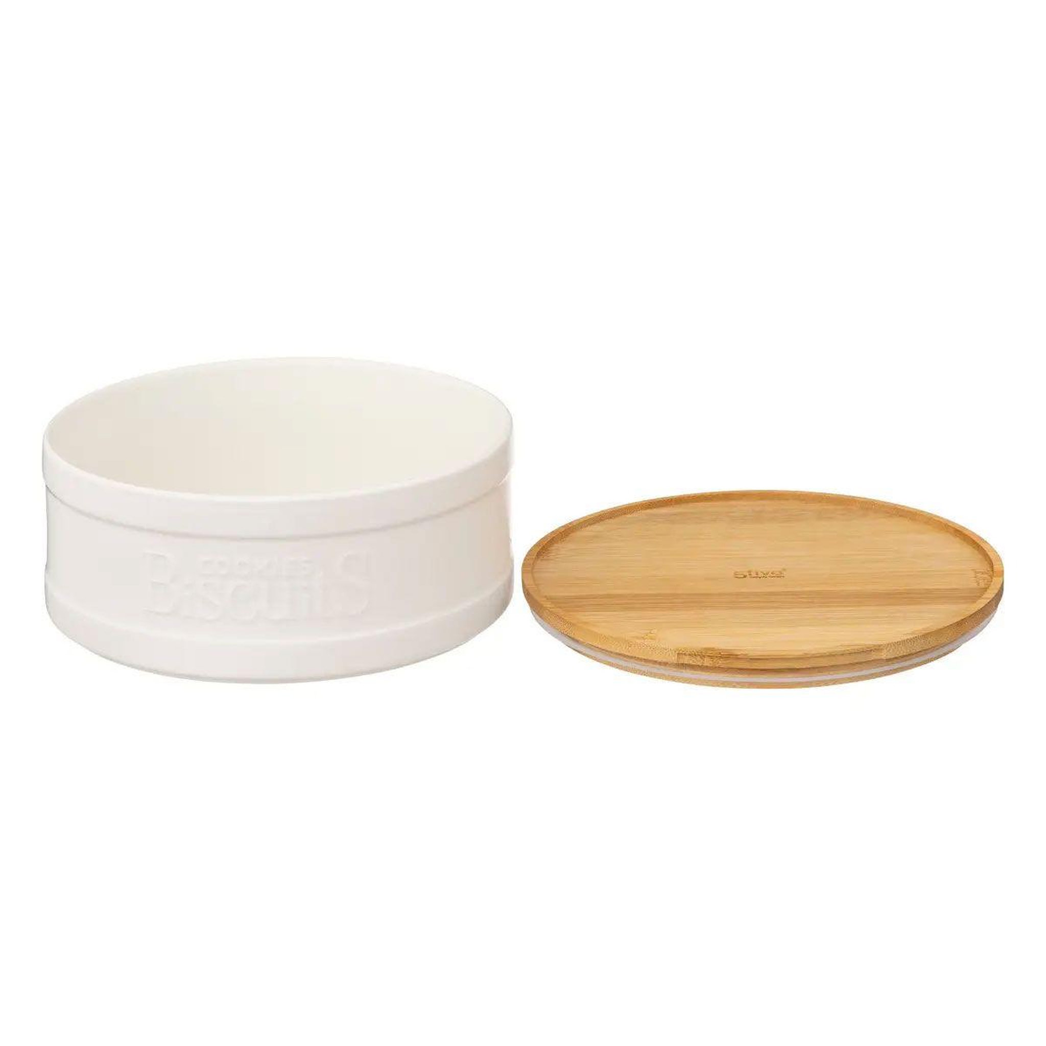 Voir la diapositive 2 : FIVE Boîte à biscuit  natureo  22cm blanc