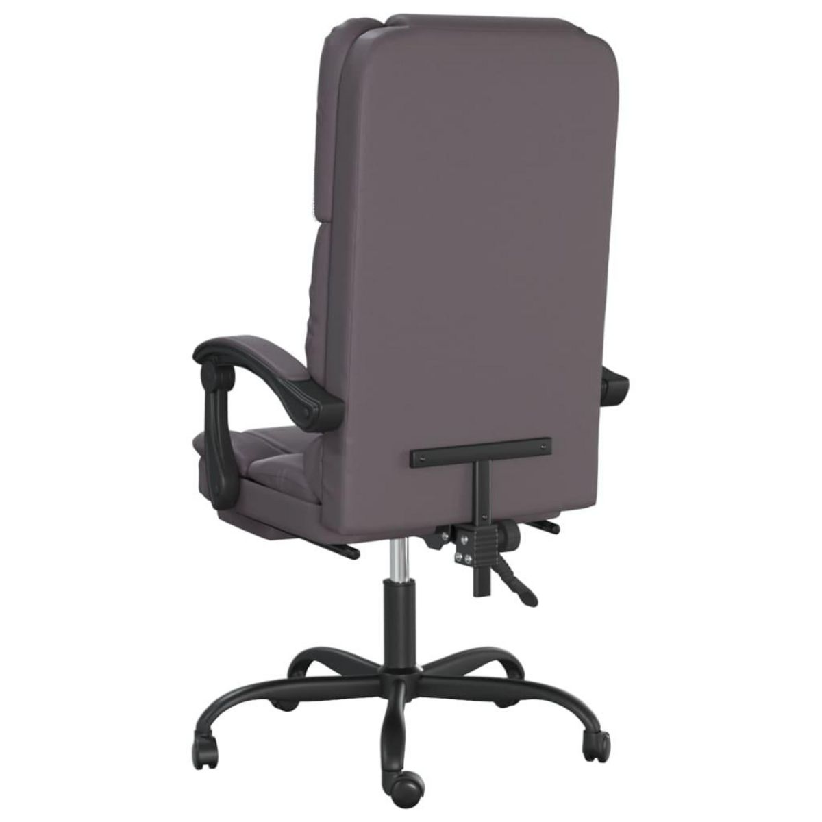 VIDAXL Fauteuil de massage inclinable de bureau Gris Similicuir