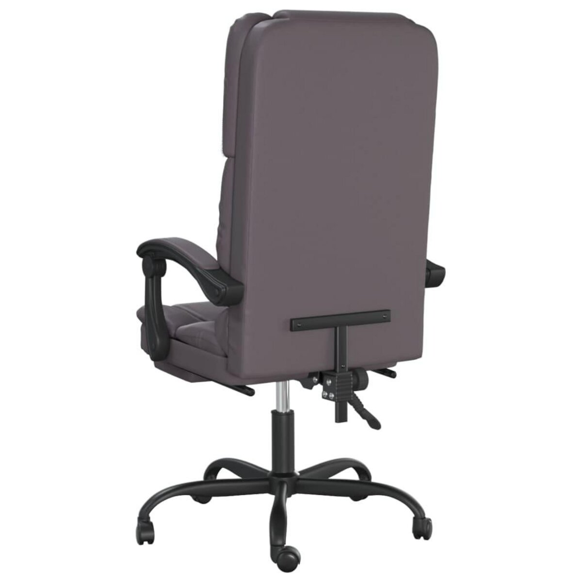 VIDAXL Fauteuil de massage inclinable de bureau Gris Similicuir