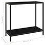 Voir la diapositive 6 : VIDAXL Table console Noir 80x35x75 cm Verre trempe