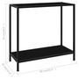 Voir la diapositive 6 : VIDAXL Table console Noir 80x35x75 cm Verre trempe