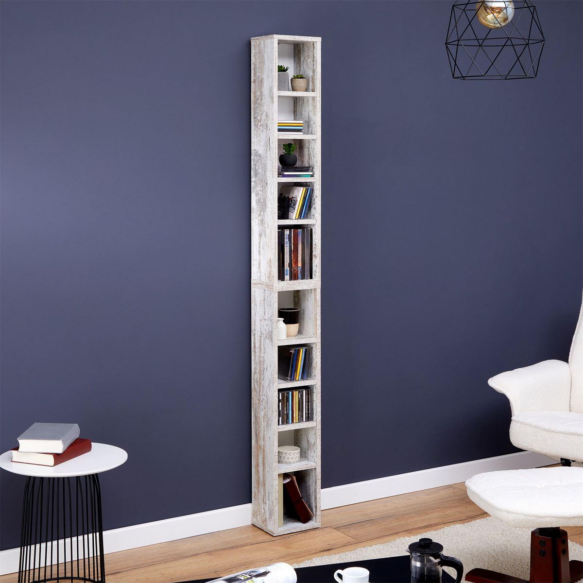 IDIMEX Etagères modulables MUSIQUE pour CD et DVD, en mélaminé