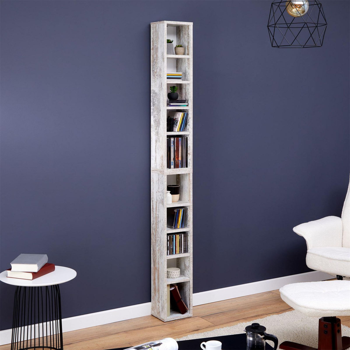 IDIMEX Etagères modulables MUSIQUE pour CD et DVD, en mélaminé