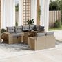 Voir la diapositive 1 : VIDAXL Salon de jardin 11 pcs avec coussins beige resine tressee