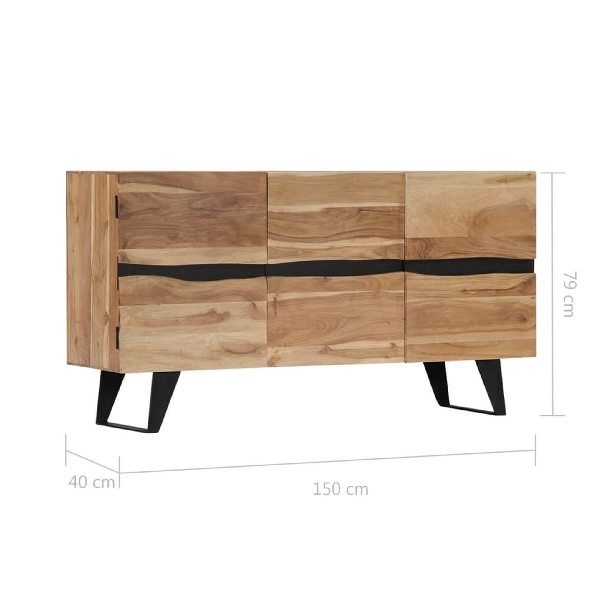 Voir la diapositive 6 : VIDAXL Buffet 150x40x79 cm Bois d'acacia massif