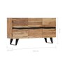 Voir la diapositive 6 : VIDAXL Buffet 150x40x79 cm Bois d'acacia massif