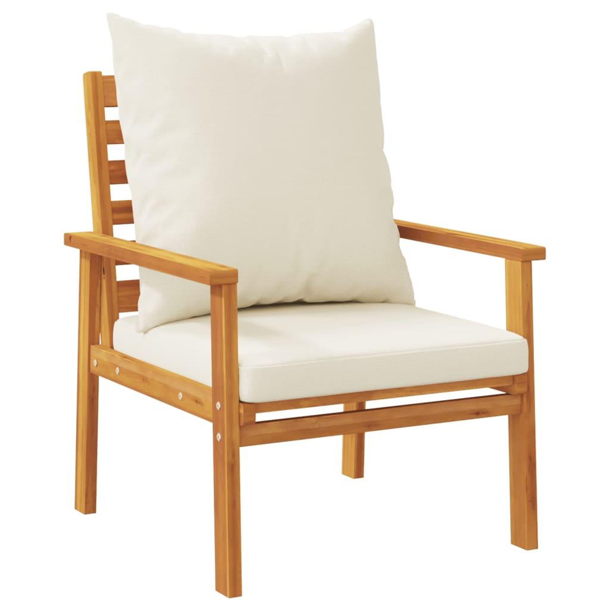Voir la diapositive 2 : VIDAXL Fauteuil de jardin lot de 2 avec coussin bois massif d'acacia