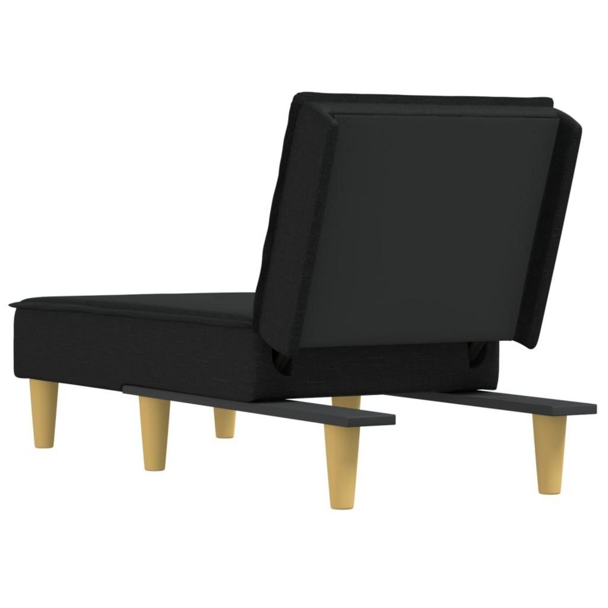 VIDAXL Chaise longue noir tissu