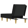 Voir la diapositive 5 : VIDAXL Chaise longue noir tissu