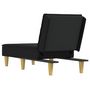 Voir la diapositive 5 : VIDAXL Chaise longue noir tissu