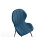 Voir la diapositive 4 : Lot de 2 chaises arrondies pieds métal noir LINE
