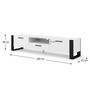 Voir la diapositive 5 : BEST MOBILIER Donnely - meuble tv - effet bois et noir - 200 cm