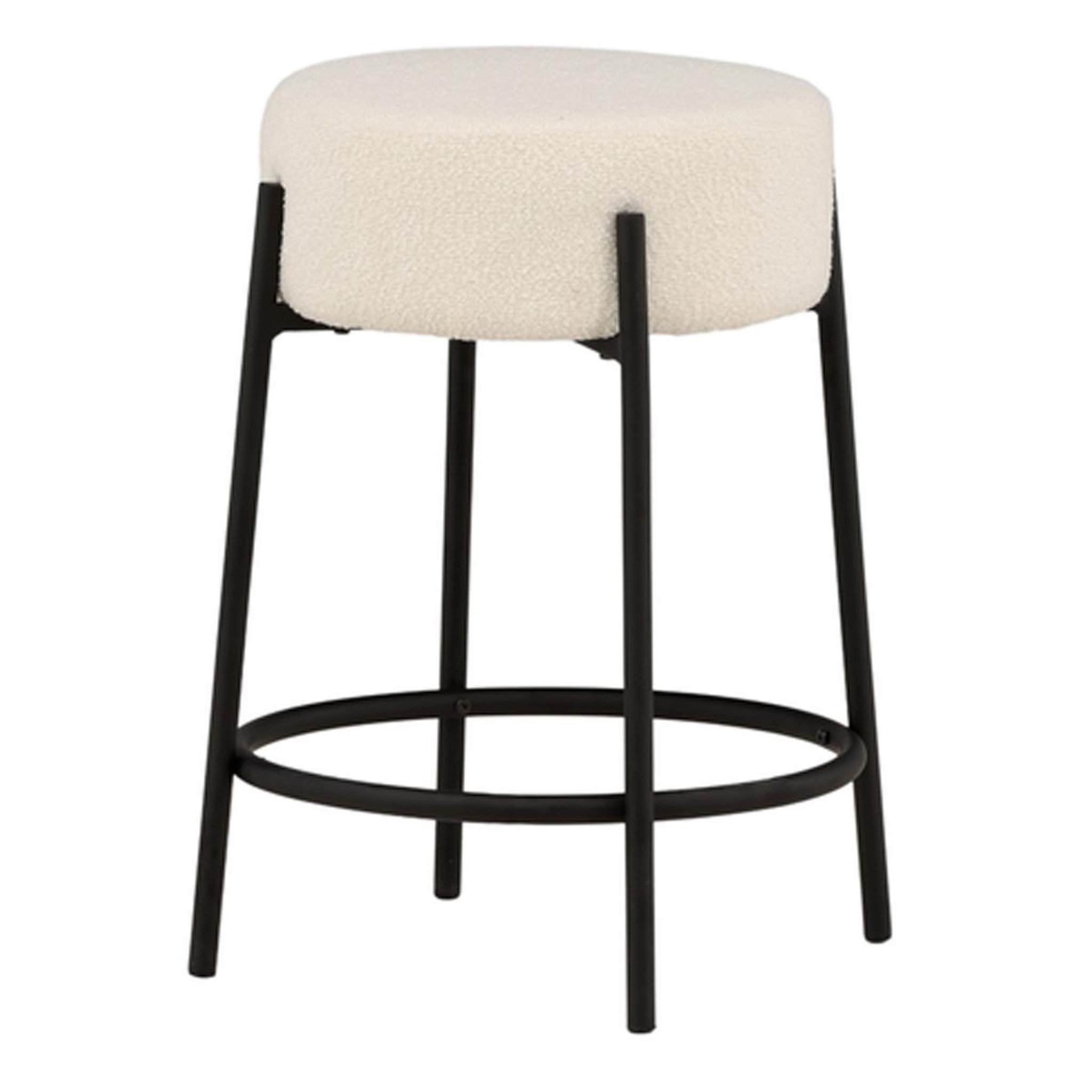 Paris Prix Tabouret de bar bouclette  tucson  60cm blanc