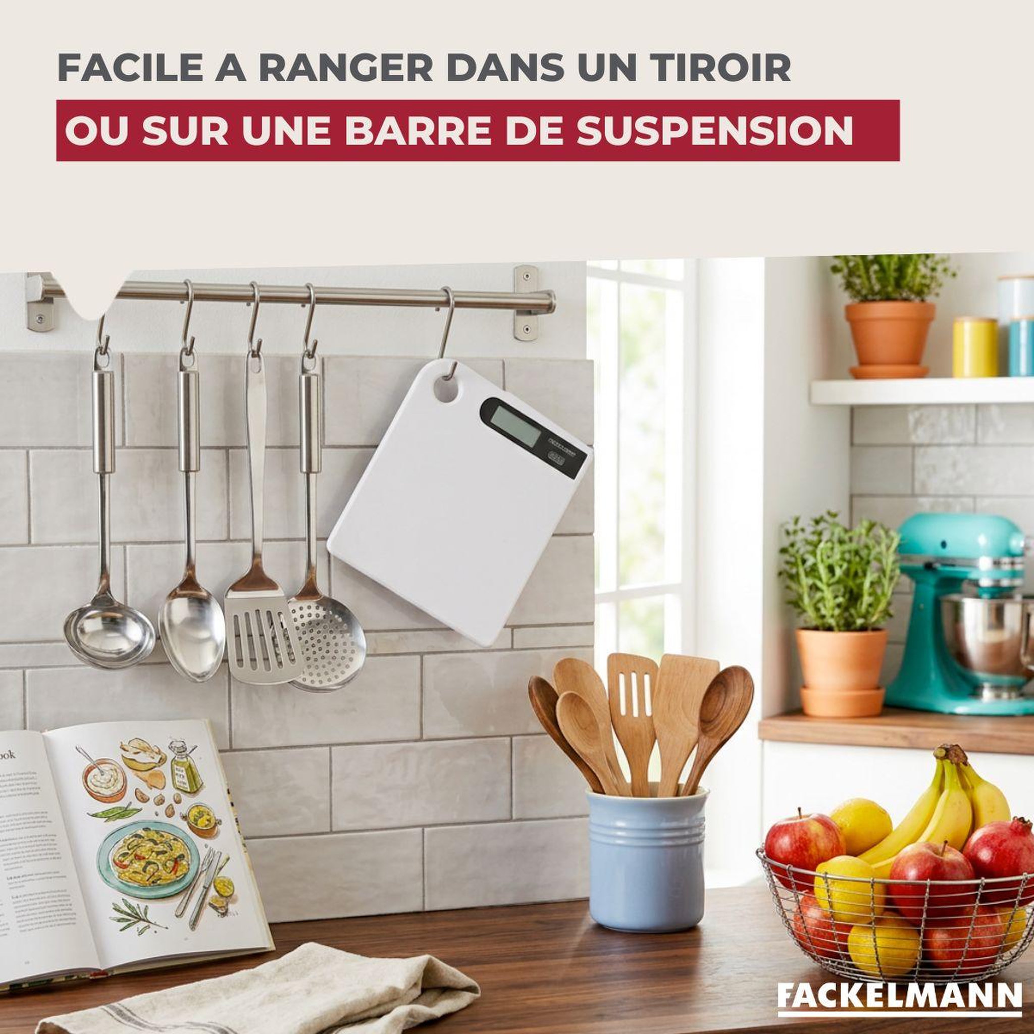 Voir la diapositive 6 : Fackelmann Balance de cuisine électronique blanche 5 kg fackelmann