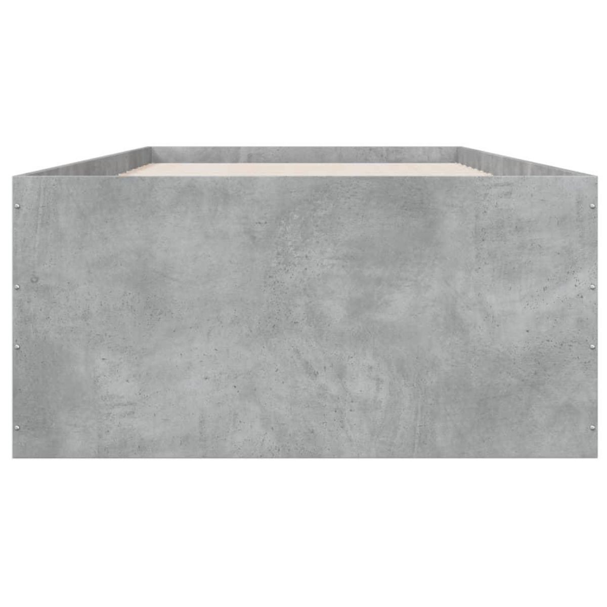 VIDAXL Cadre de lit sans matelas gris beton 90x190 cm