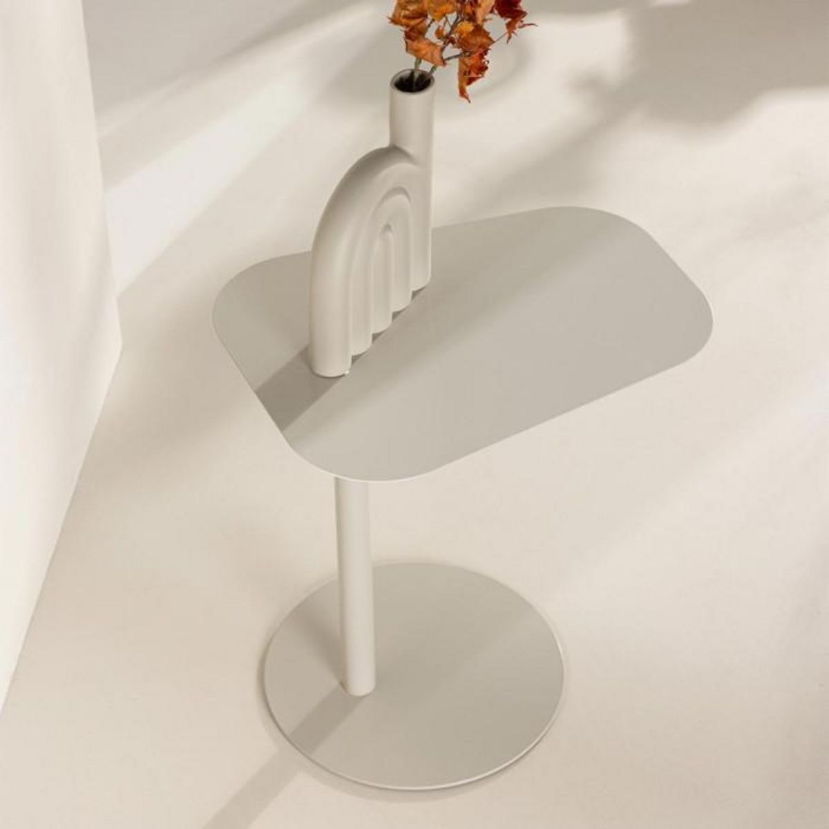 Paris Prix Table d'Appoint Design  San Jose  50cm Beige