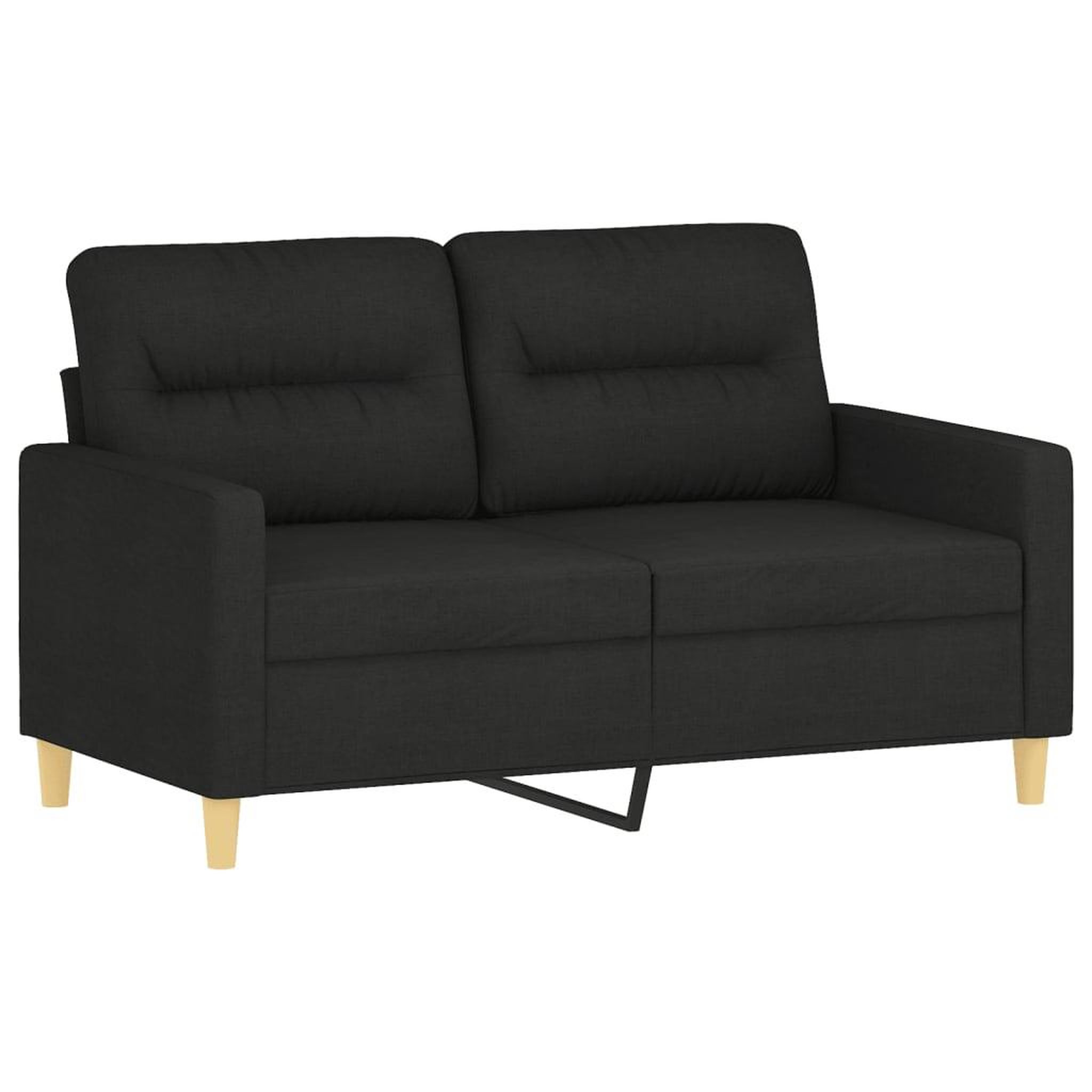 Voir la diapositive 4 : VIDAXL Ensemble de canapes 3 pcs avec coussins noir tissu