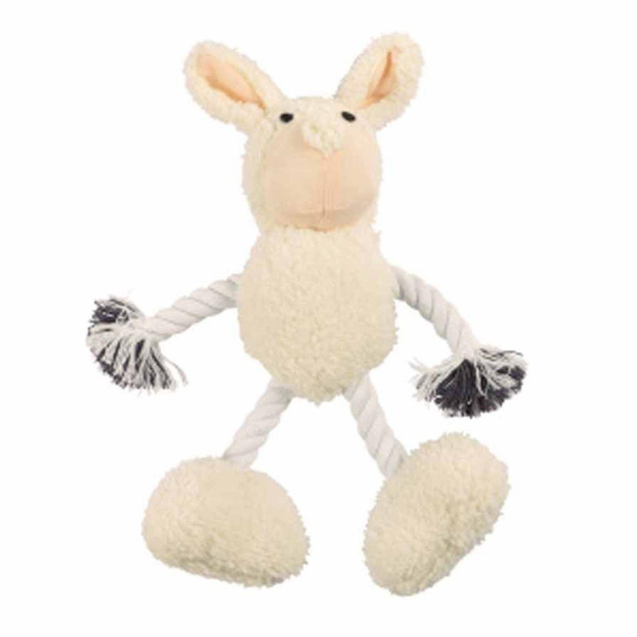 Voir la diapositive 1 : LOVE STORY Peluche pour chien  lapin  30cm écru
