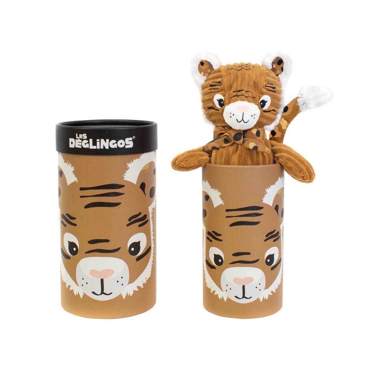 LES DEGLINGOS Grand Simply Speculos le Tigre - Peluche Doudou pour Bébé