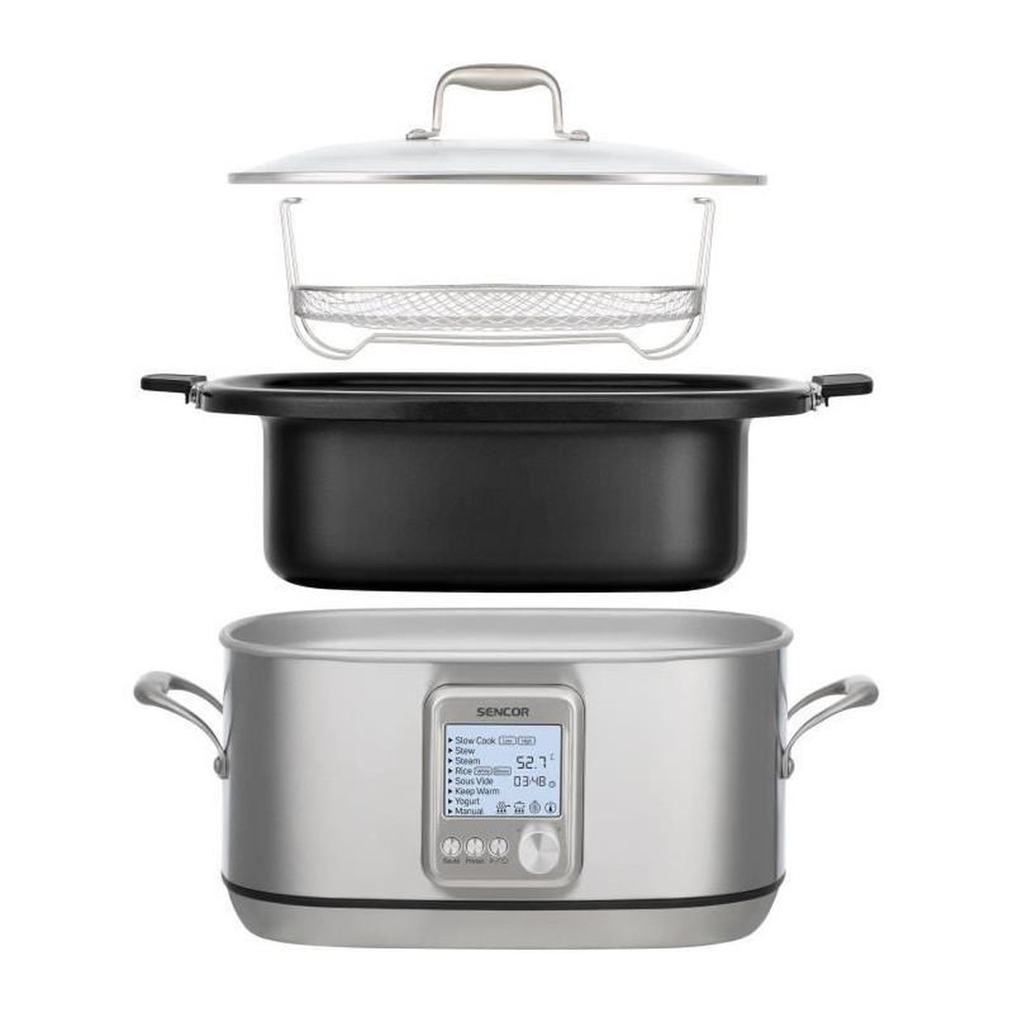 Voir la diapositive 3 : SENCO Mijoteuse - SENCOR - SPR 7200SS - 1250 W - 7 L - Argent