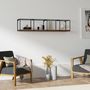 Voir la diapositive 5 : TOILINUX Etagère murale design industriel Miray - L. 120 x H. 30 cm - Noir