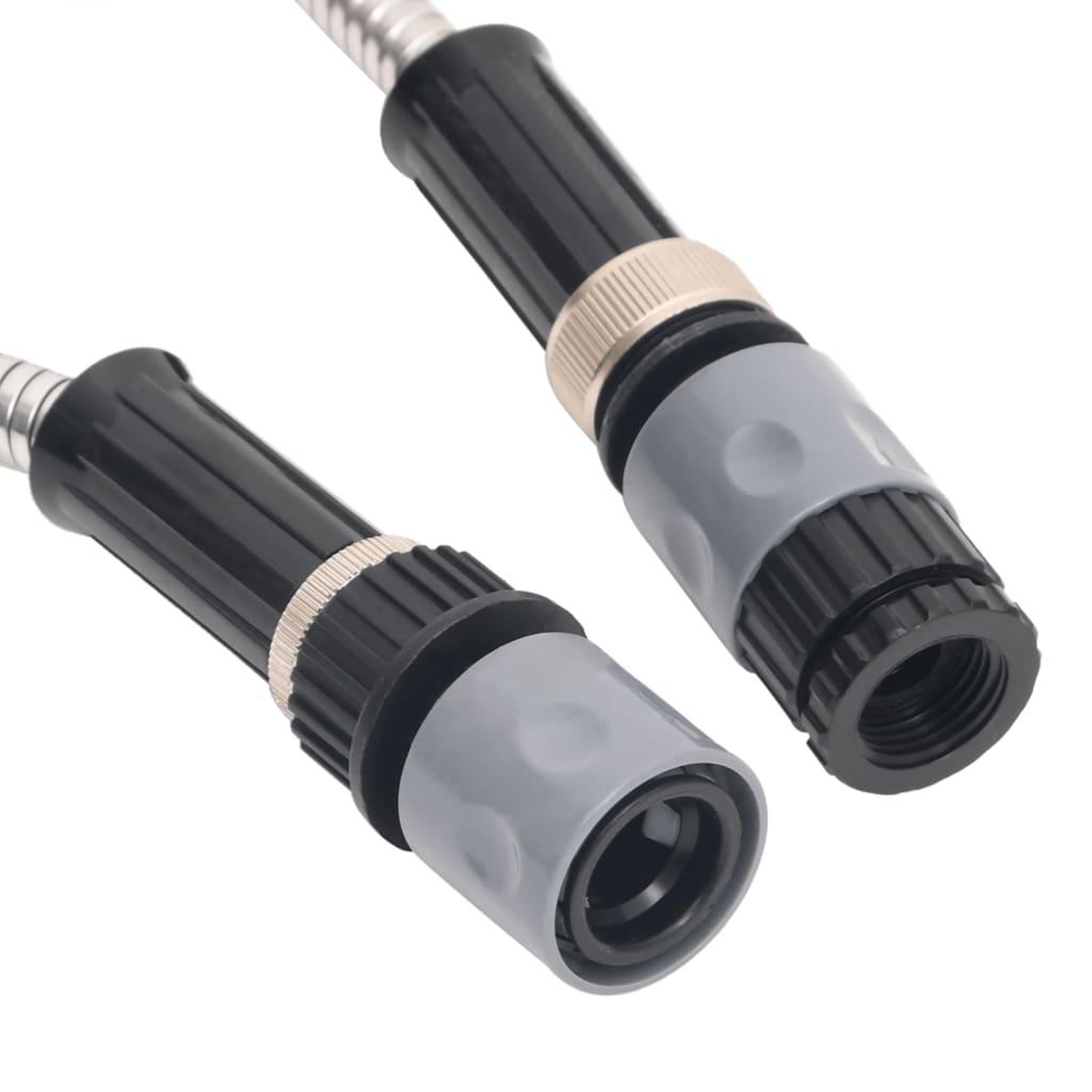 Voir la diapositive 5 : VIDAXL Tuyau d'arrosage buse de pulverisation argente 0,6  30 m inox