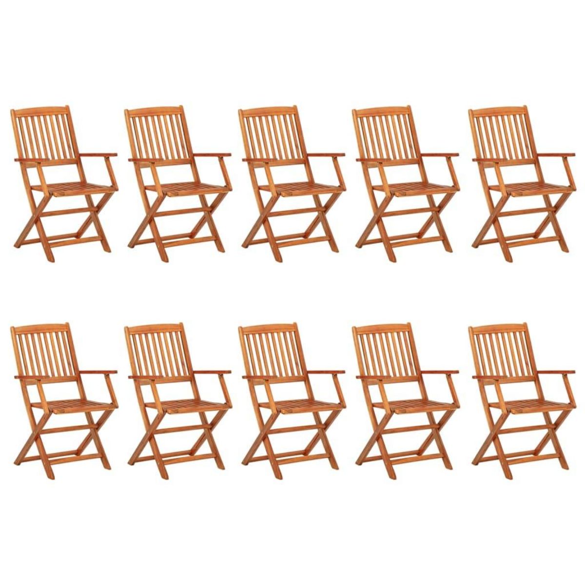 VIDAXL Ensemble a manger de jardin 11 pcs 220x90x75 cm bois d'acacia