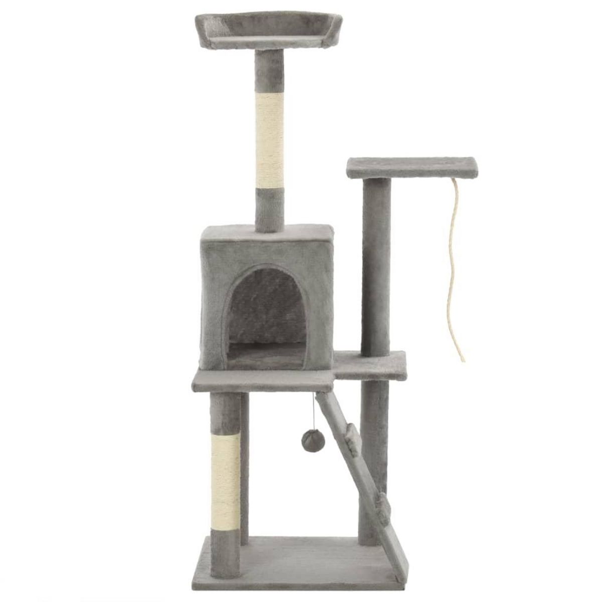 VIDAXL Arbre a chat avec griffoirs en sisal 120 cm Gris