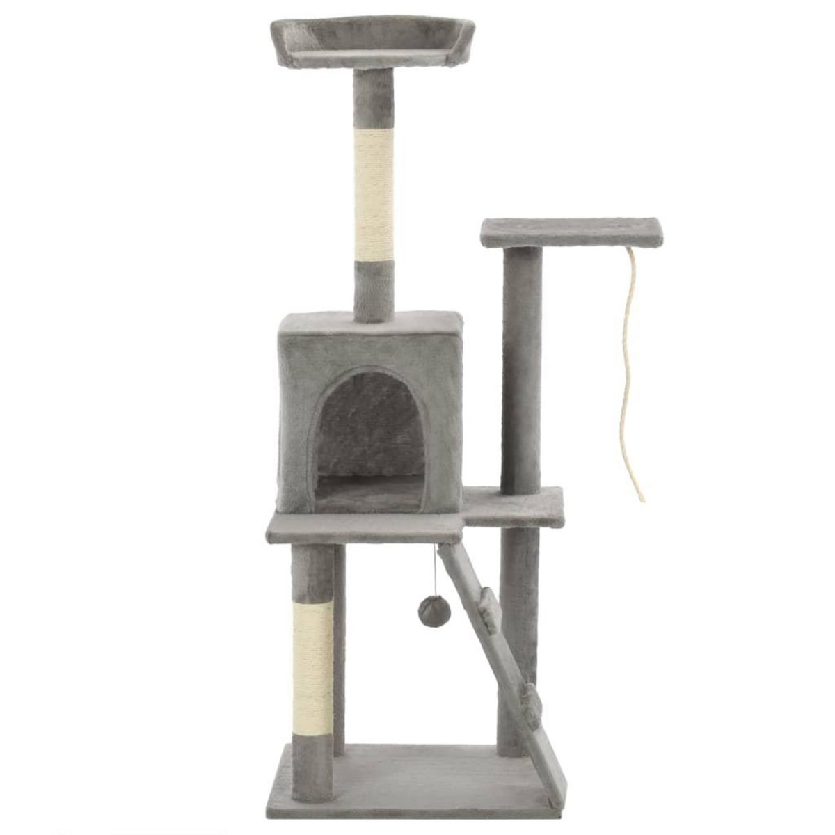 VIDAXL Arbre a chat avec griffoirs en sisal 120 cm Gris