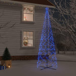 VIDAXL Arbre de Noël cone 1400 LED Bleues 160x500 cm