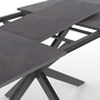 Voir la diapositive 6 : ID MARKET Table à manger extensible rectangle JASPE 6-10 personnes plateau effet béton pied araignée gris anthracite 160-200cm