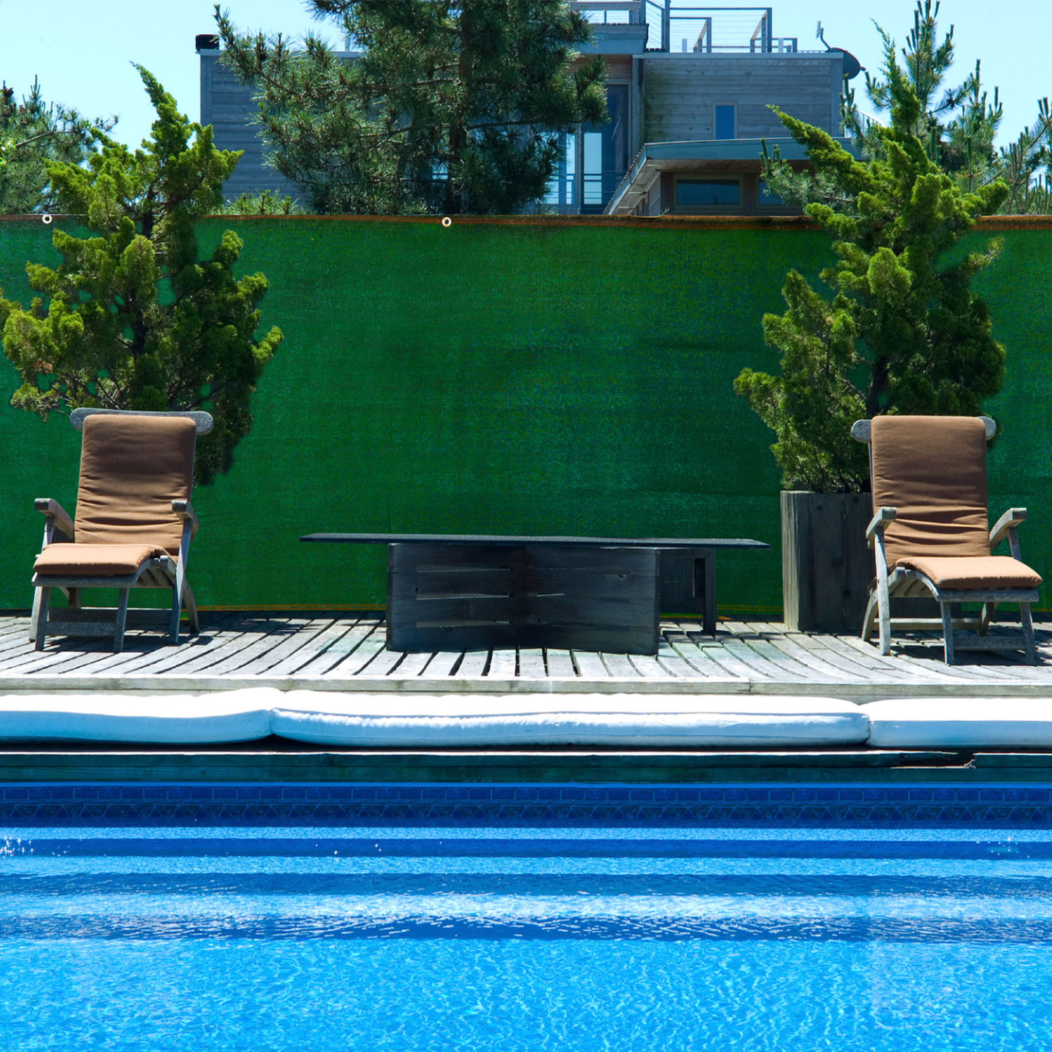 Voir la diapositive 5 : ID MARKET Brise vue haute densité 1,5 x 10 m vert 300 gr/m² qualité pro