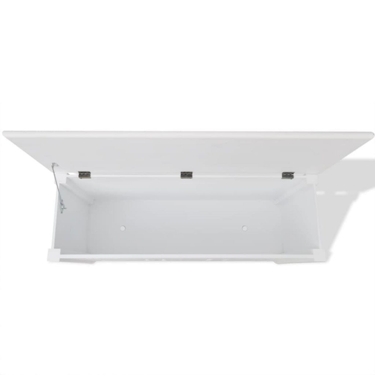 VIDAXL Banc de rangement en style baroque PFDM blanc