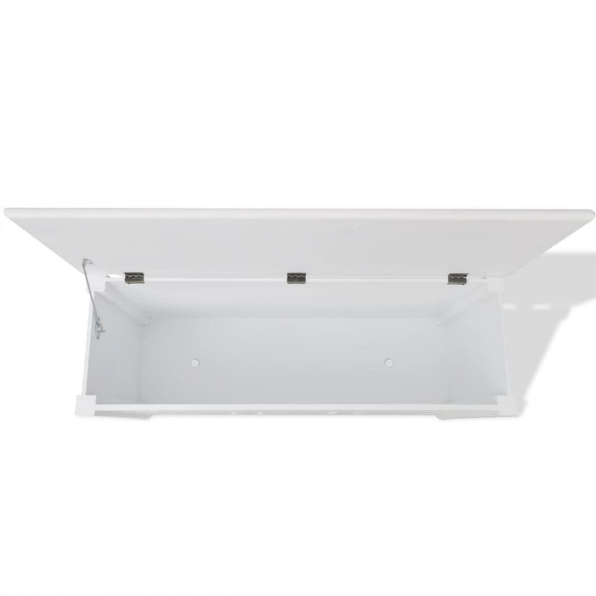 VIDAXL Banc de rangement en style baroque PFDM blanc