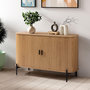 Voir la diapositive 2 : VS VENTA-STOCK Buffet Mónaco 2 portes effet Chêne