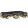 Voir la diapositive 2 : VIDAXL Salon de jardin 9 pcs avec coussins bois de pin impregne
