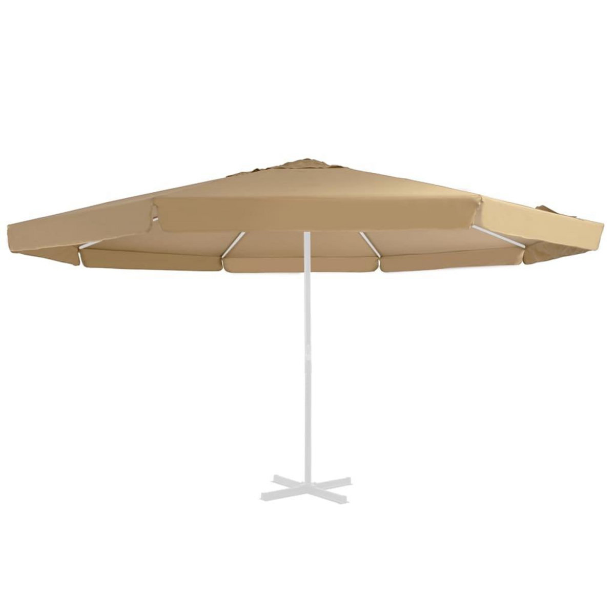 VIDAXL Tissu de remplacement pour parasol d'exterieur Taupe 500 cm