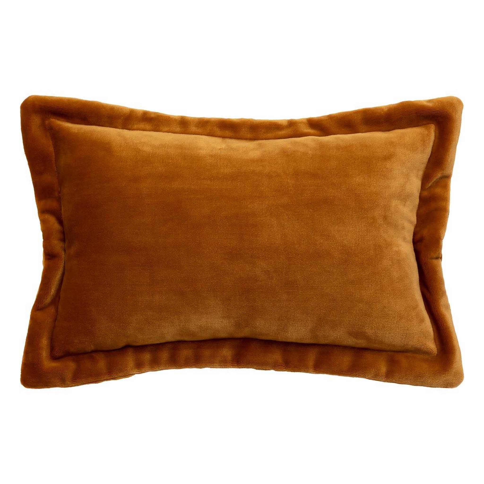 ATMOSPHERA Coussin déco flanelle  cuddly  38x58cm jaune cumin