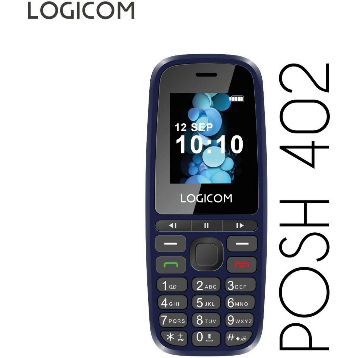 Logicom Téléphone portable Posh 402 Bleu 4G
