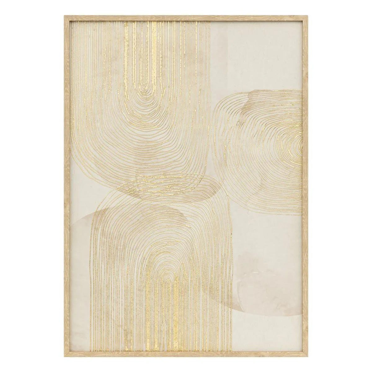 ATMOSPHERA Tableau Imprimé Déco  Elin  50x70cm Beige & Doré